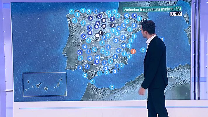 El tiempo - Temperaturas en descenso notable en buena parte del interior peninsular