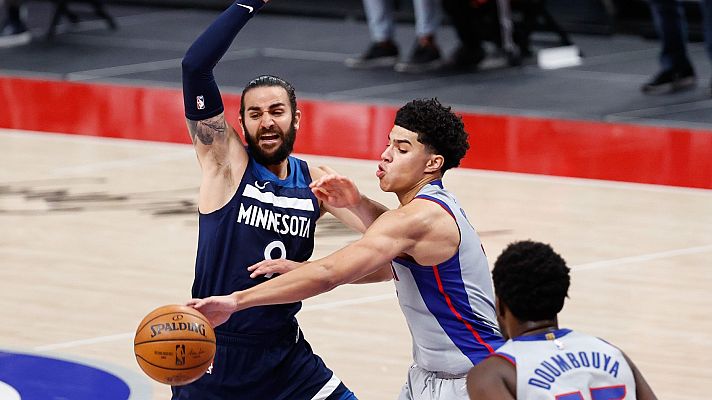 Telediario 1 - Ricky Rubio guía a los Timberwolves en la victoria ante Pistons