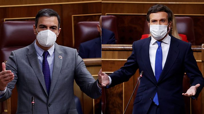 Telediario 1 - La pandemia y el fin del estado de alarma centran la sesión de control al Gobierno