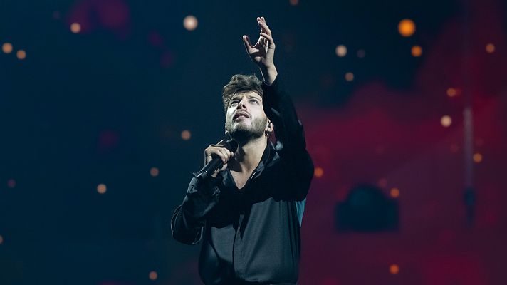 Eurovisión - Tercer pase de Blas Cantó en su segundo ensayo