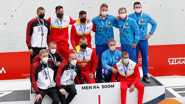 Telediario 1 - Fin de semana de medallas para España en piragüismo y marcha por equipos