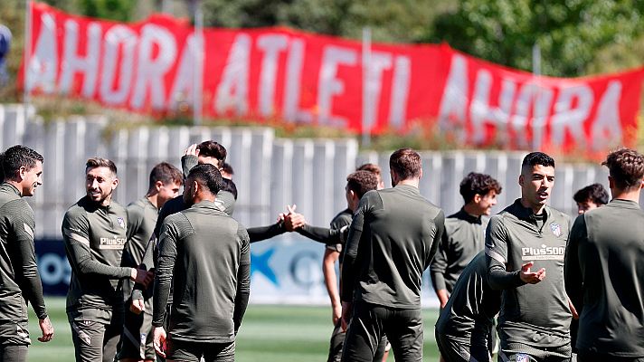 Telediario 1 - El Atleti apela al 'qué manera de sufrir' para intentar cantar el alirón