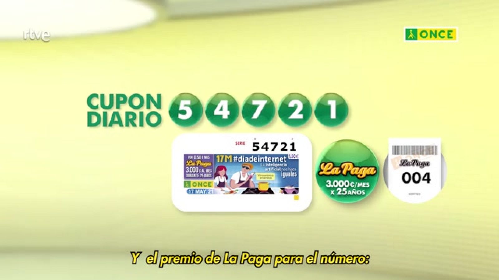 Sorteo ONCE - 17/05/21 - ver ahora