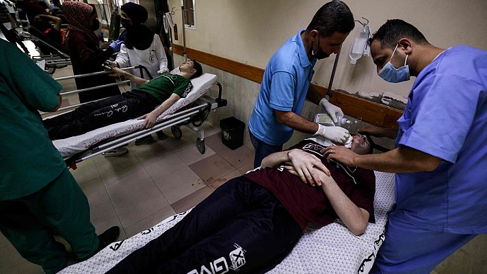 Telediario 1 - Los bombardeos israelíes sobre Gaza llevan al límite a los hospitales