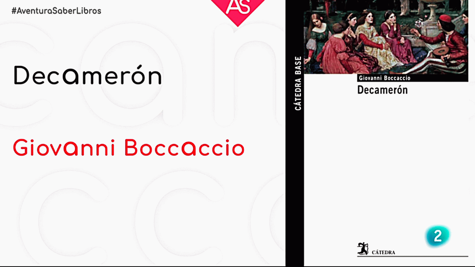 La aventura del saber Decameron Boccaccio, cuento novela #AventuraSaberLibros