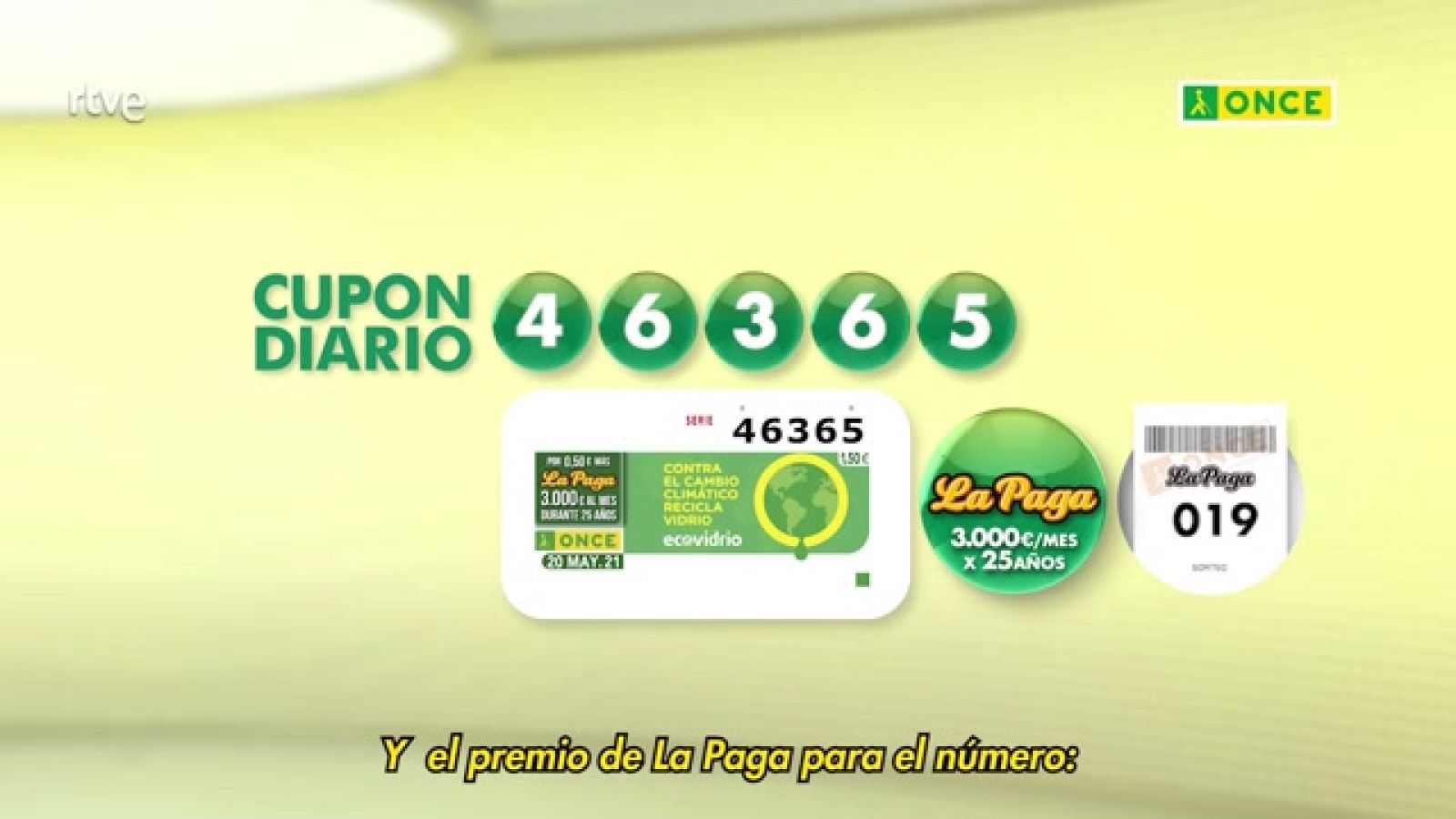 Sorteo ONCE - 20/05/21 - ver ahora