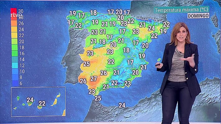 El tiempo - Intervalos de levante fuerte en el Estrecho en la primera mitad del día. Alisios en Canarias, con rachas fuertes o muy fuertes en las islas montañosas