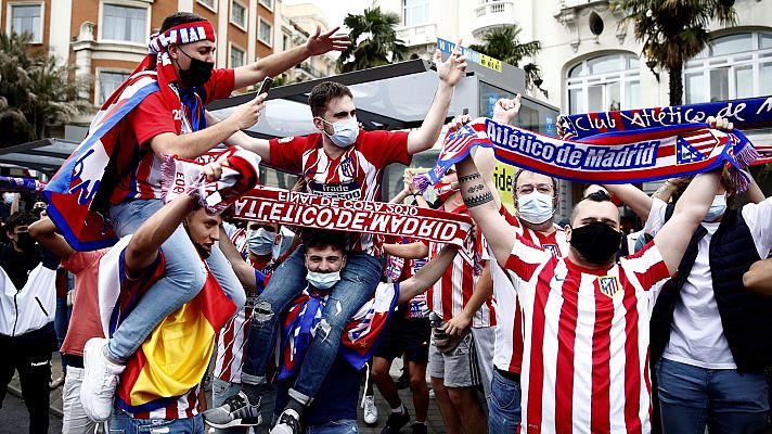 Telediario 1 - La alegría de los aficionados rojiblancos en Neptuno