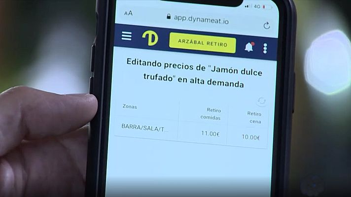 Telediario 1 - Restaurantes que aplican la tecnología para cambiar los precios según la demanda, la hora o el día