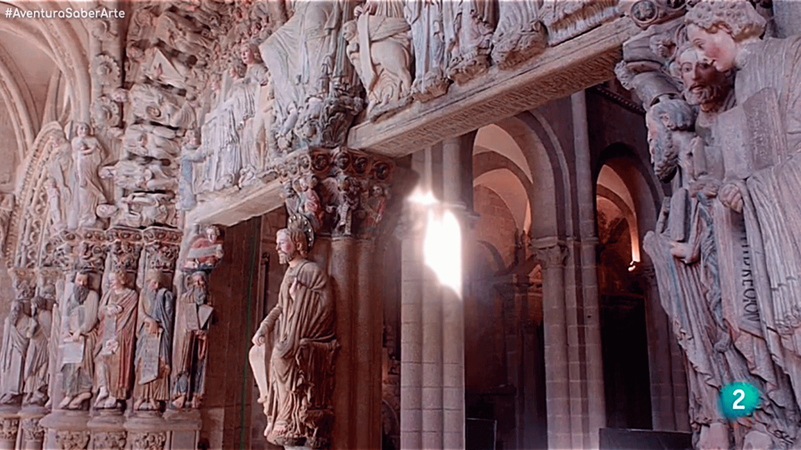 La aventura del saber Portico de la Gloria Barrié restauración policromía #AventuraSaberArte