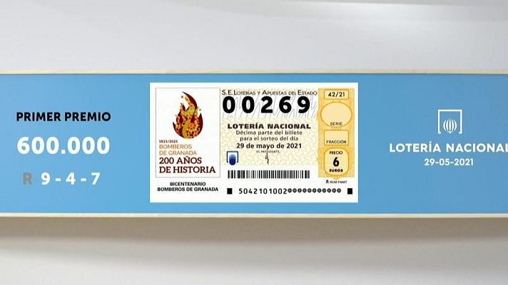 SELAE - Sorteo de la Lotería Nacional del 29/05/2021