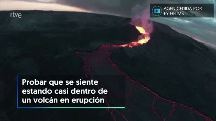 Modo Digital - Un youtuber realiza un aparatoso vuelo de un dron sobre un volcán en erupción