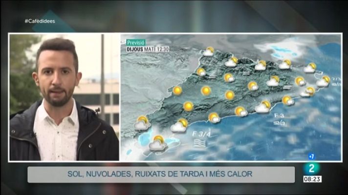 El temps - Més calor, alguns núvols i ruixats de tarda