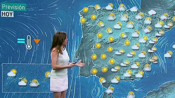 El tiempo - Descenso de las temperaturas diurnas en el interior y tormentas fuertes en el Pirineo