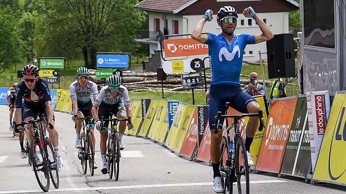  - Alejandro Valverde hace bueno el trabajo del Movistar y se lleva la sexta etapa en el Dauphiné
