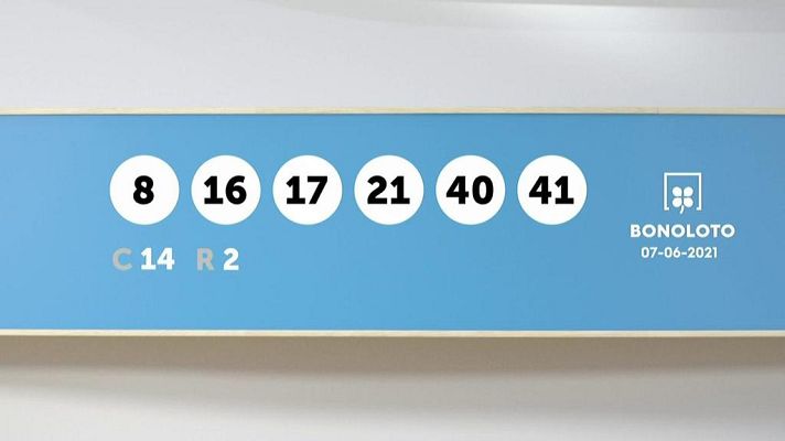 SELAE - Sorteo de la Lotería Bonoloto del 07/06/2021