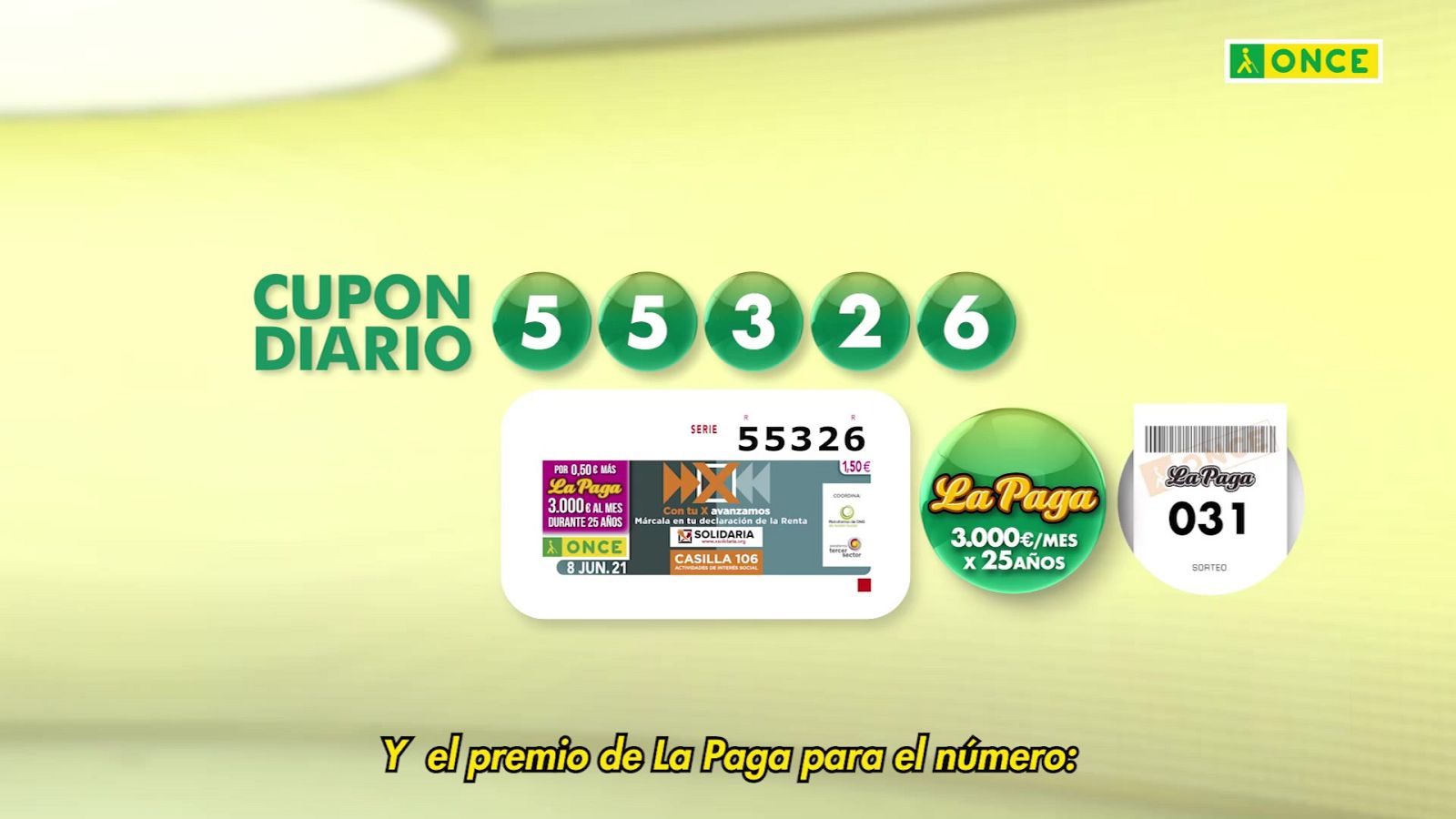 Sorteo ONCE - 08/06/21 - ver ahora