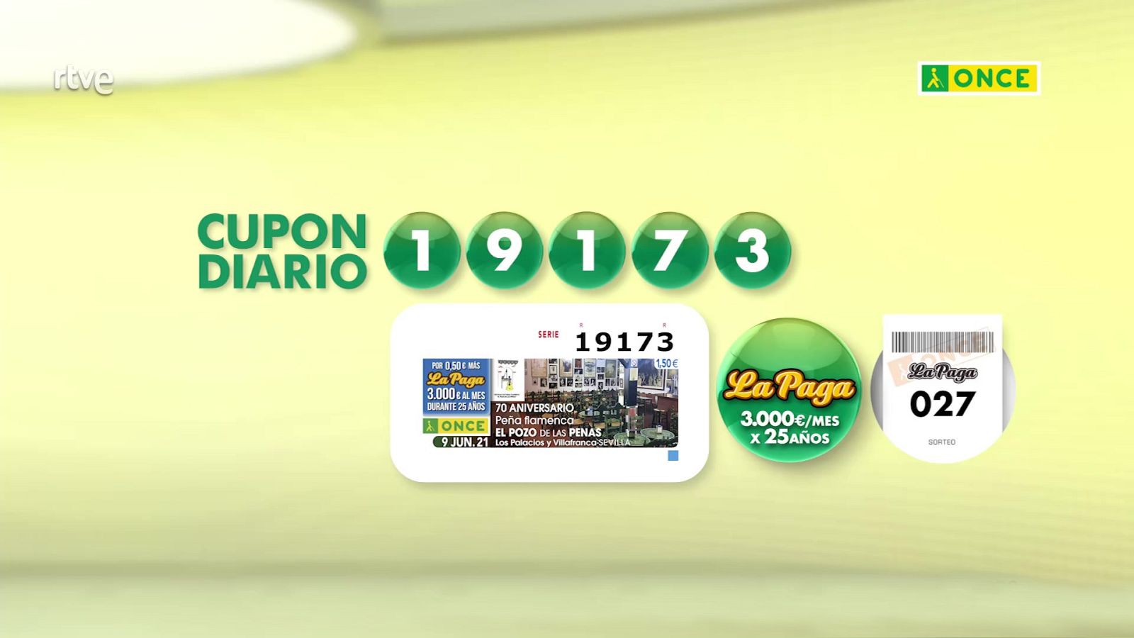 Sorteo ONCE - 09/06/21 - ver ahora