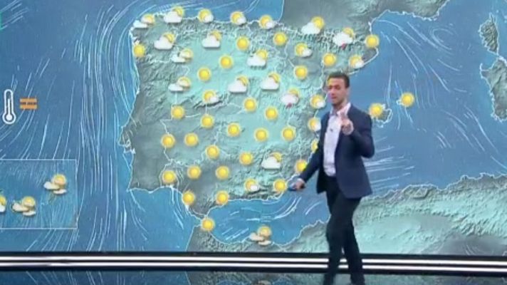 Telediario 1 - La Aemet prevé más de 36 grados en Canarias y los valles del Guadalquivir y Guadiana.
