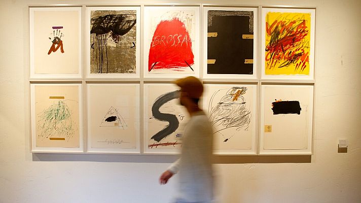 Telediario 1 - Exposición de Tàpies en el Chillida Leku