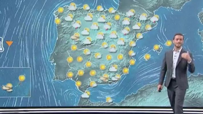 Telediario 1 - La Aemet prevé fuertes tormentas al este de Castilla y León, Aragón y Cataluña