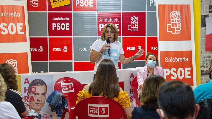 Telediario 1 - Susana Díaz se mide este domingo con Juan Espadas y Luis Ángel Hierro en las primarias del PSOE andaluz