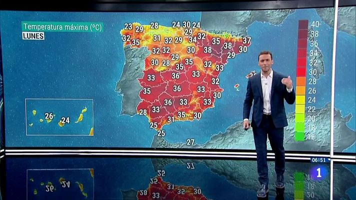 El tiempo - Temperaturas significativamente altas en zonas del noreste de la Península