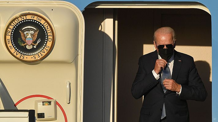 Telediario 1 - Primer encuentro de Biden y Sánchez en la cumbre de la OTAN