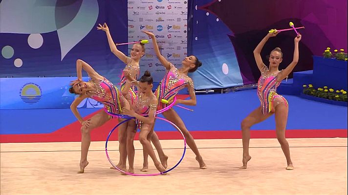 Gimnasia rítmica - Final conjuntos por aparatos 3 aros y 2 mazas
