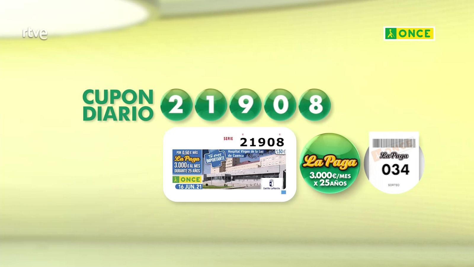 Sorteo ONCE - 16/06/21 - ver ahora