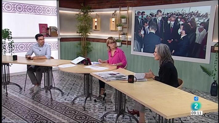 Cafè d'idees - Antonio Garamendi, Francina Armengol i Aragonès amb Felip VI