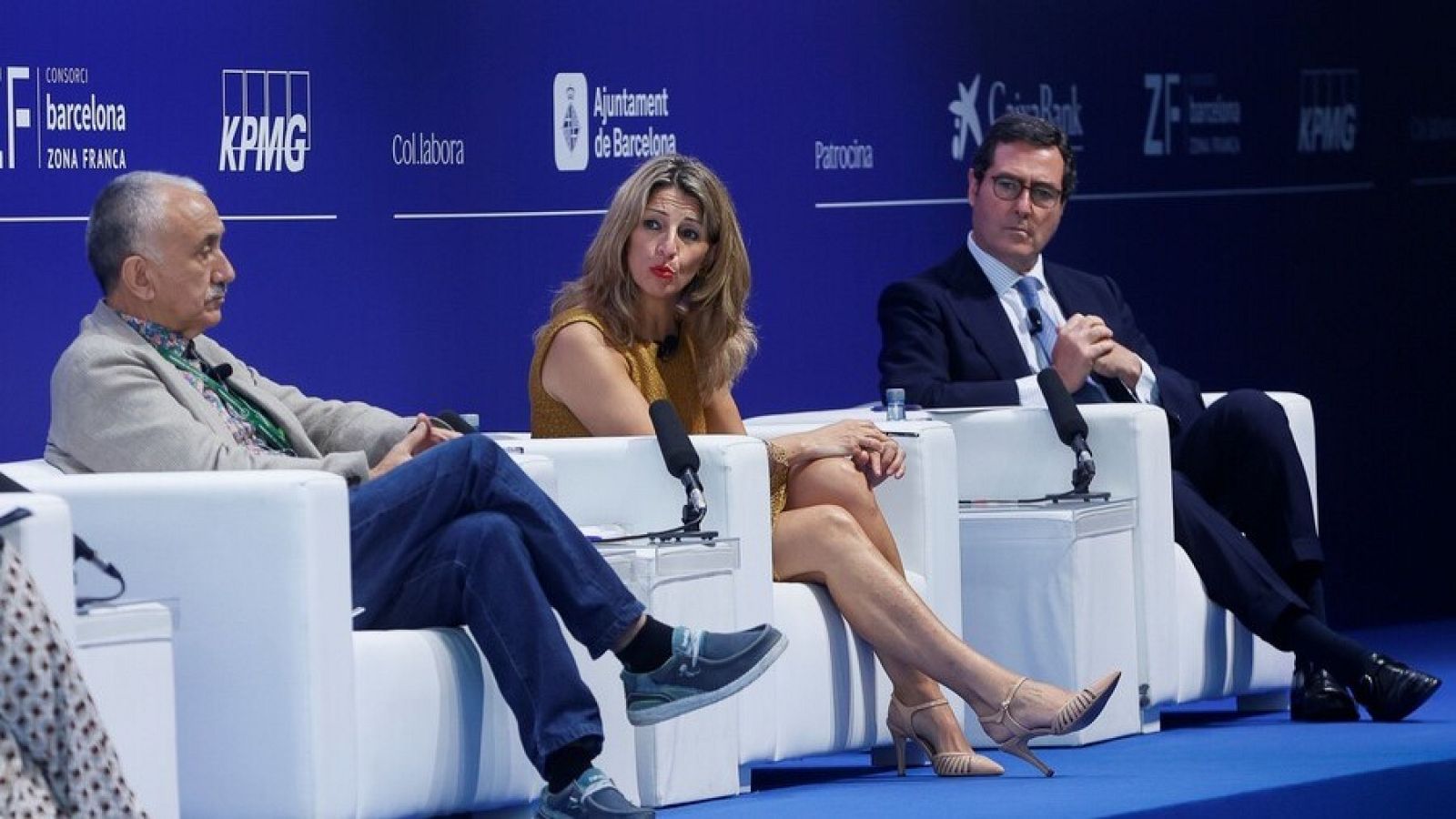 La ministra Yolanda Díaz defensa la pujada del SMI davant l'oposició de la patronal