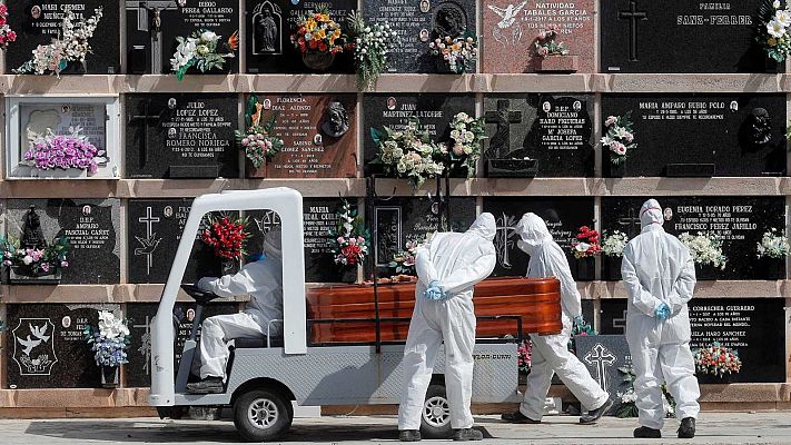Telediario 1 - La pandemia provoca el mayor incremento de muertos en España desde la posguerra