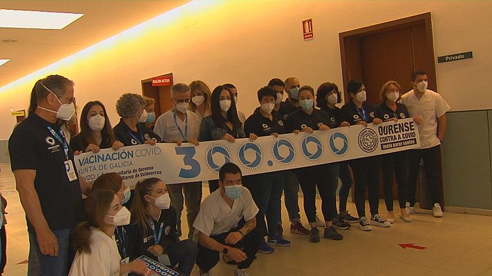 Telexornal - Galicia - Ourense celebra a administración da dose número 300.000 na provincia