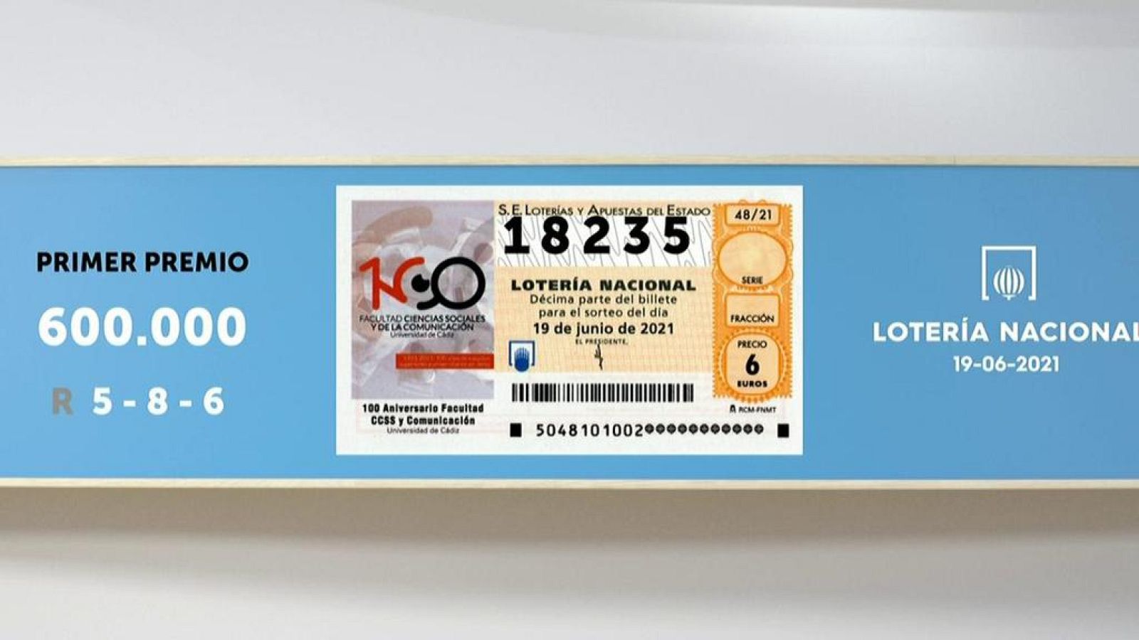 Sorteo de la Lotería Nacional del 19/06/2021 - Ver ahora