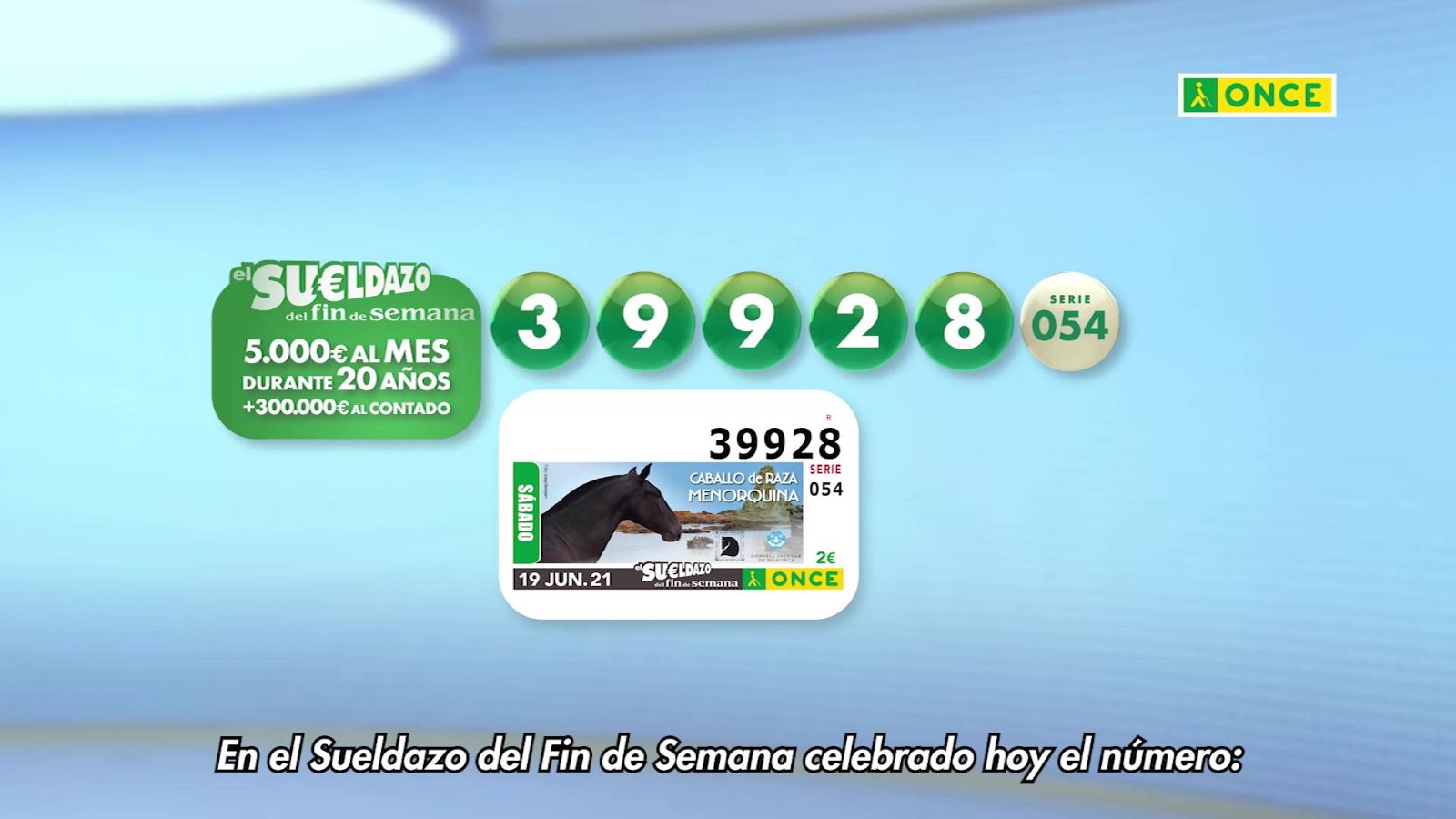 Sorteo ONCE - 19/06/21 - ver ahora