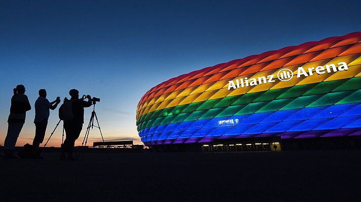 Telediario 1 - Múnich quiere iluminar su estadio con la bandera LGTBI durante el Alemania-Hungría para protestar por las leyes homófobas del gobierno húngaro