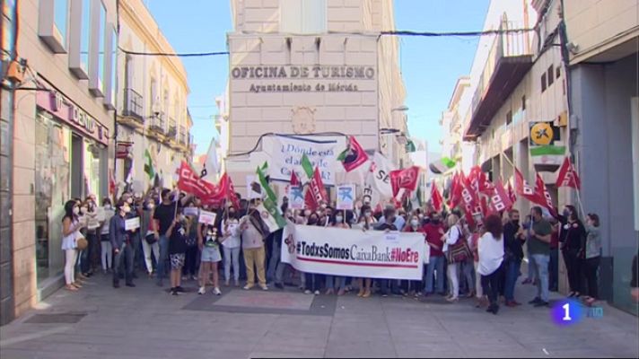 Noticias de Extremadura - Protestas en Extremadura contra el ERE de Caixabank