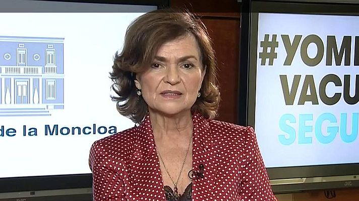 Telediario 1 - Calvo asegura que los indultados ya han "rendido cuentas", pero avisa a los huidos: "Quienes todavía no lo han hecho lo tendrán que hacer"