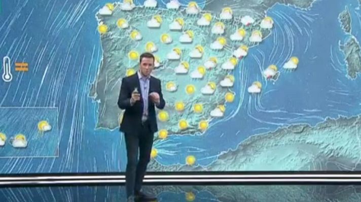 Telediario 1 - La Aemet prevé lluvias fuertes en diversas zonas y ascenso térmico en el suroeste