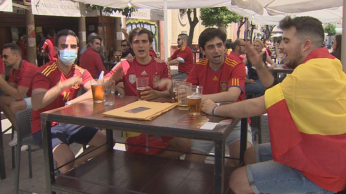 Telediario 1 - Sevilla se vuelca con la selección española