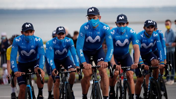 Ciclismo - Así ha sido la presentación del equipo Movistar en el Tour de Francia 2021