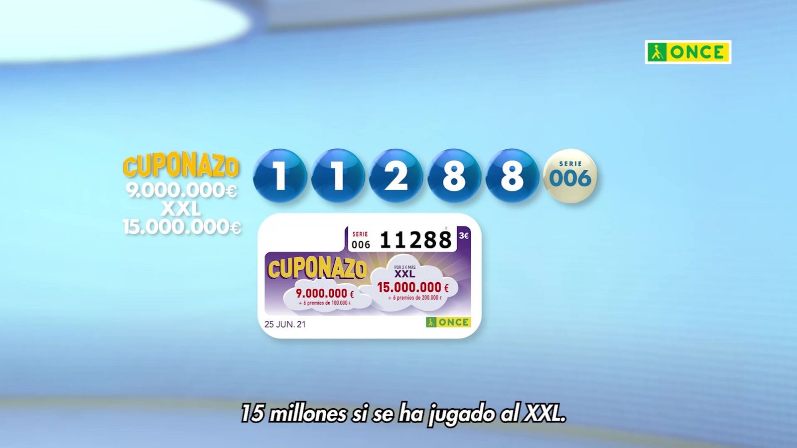 Sorteo ONCE - 25/06/21 - ver ahora