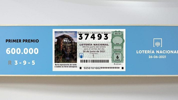 SELAE - Sorteo de la Lotería Nacional del 26/06/2021