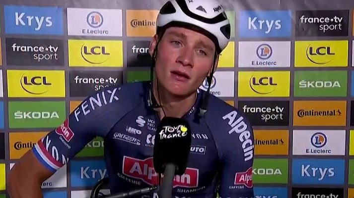 Tour de Francia - Tour de Francia 2021 | Van der Poel, emocionado: "Me he acordado de mi abuelo, por supuesto"
