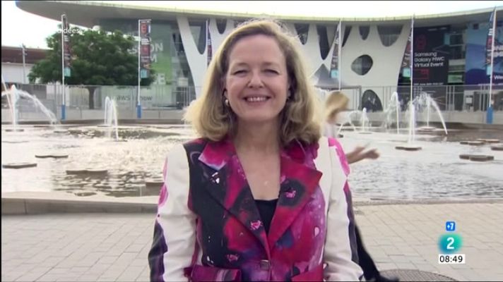 Cafè d'idees - Calviño: "Confio que el MWC continuarà a Barcelona"