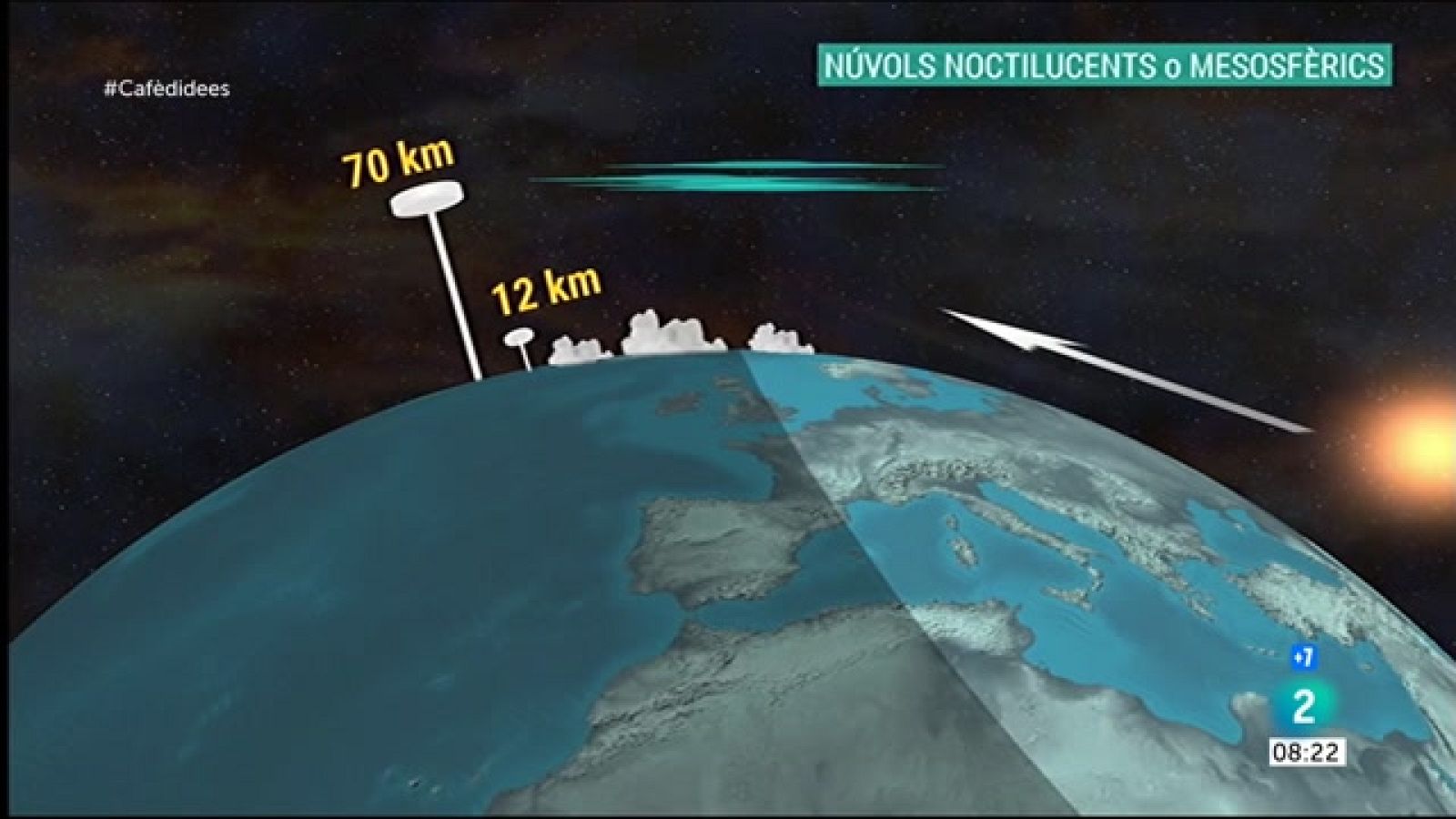 El Temps - Els núvols noctilucents taquen de blau el cel | Veure