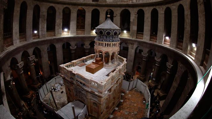 Telediario 1 - Desvelado uno de los misterios más antiguos sobre el Santo Sepulcro de Jerusalén