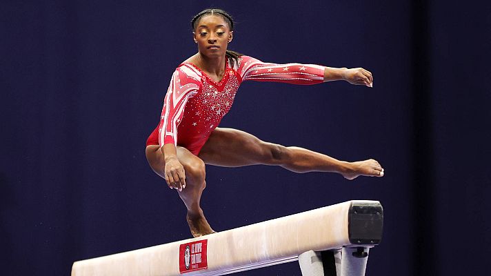 Telediario 2 - Biles ya tiene billete para Tokio tras sufrir en el selectivo de EE.UU.