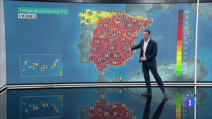El tiempo - Temperaturas muy altas en la cuenca del Ebro y el sur peninsular